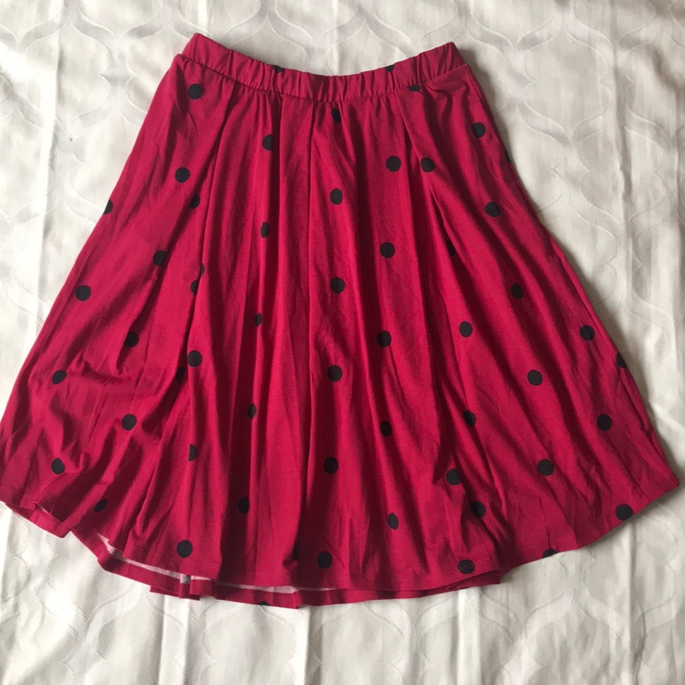 Raspberry Circle sSkirt with POCKETS!